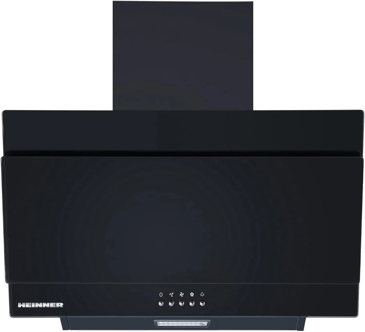 HEINNER DCH-350RGBK, Væghængte emhætter, DCH- skrå væg hætte - 60 cm køkken hætte - 276, 6 m3 / h udsugningseffekt - LED, Sort / sølv