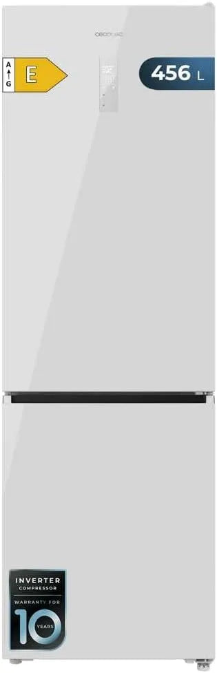 Cecotec, Køle-/fryseskabe, Køleskab Total Nr. Frost Bolero CoolMarket Combi 456 hvid glas E. Højde 201 cm, Hvid, 456 W, 201 cm, 59, 5 cm
