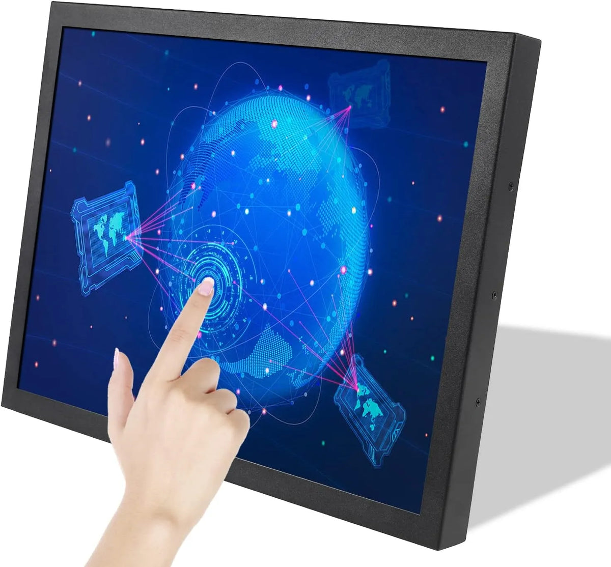 VSDISPLAY 15-tommer, Skærme, Industrial Touch Monitor med Dual Speakers, Sort, 1024x768, 5 × 253, 5 × 10, 1 × 228