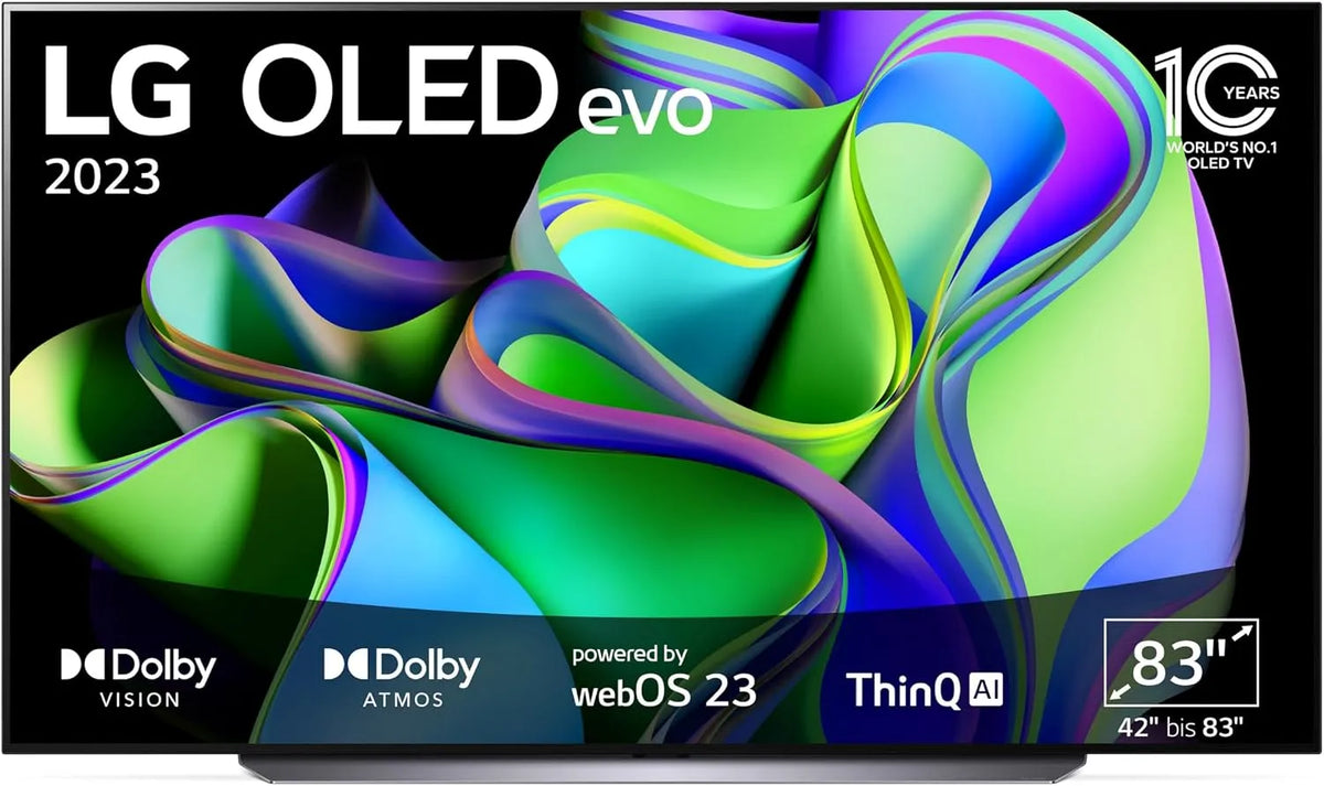 LG OLED83C37LA, TV'er, TV 210 cm (83 tommer) OLED Evo TV (Smart TV, Lysstyrke Booster, 120 Hz) [modelår, Sort, 37L, 210 cm, OLED, 120 Hz