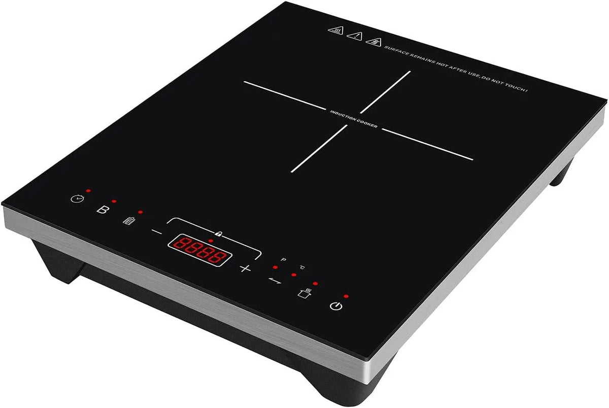 Rosenstein & Söhne, Kogeplader, induktionskogetop: 12- 26 cm, berøringsknapper, 2.000 W, op til 240 ° C, Sort, 26 cm, 230 V, 50 Hz
