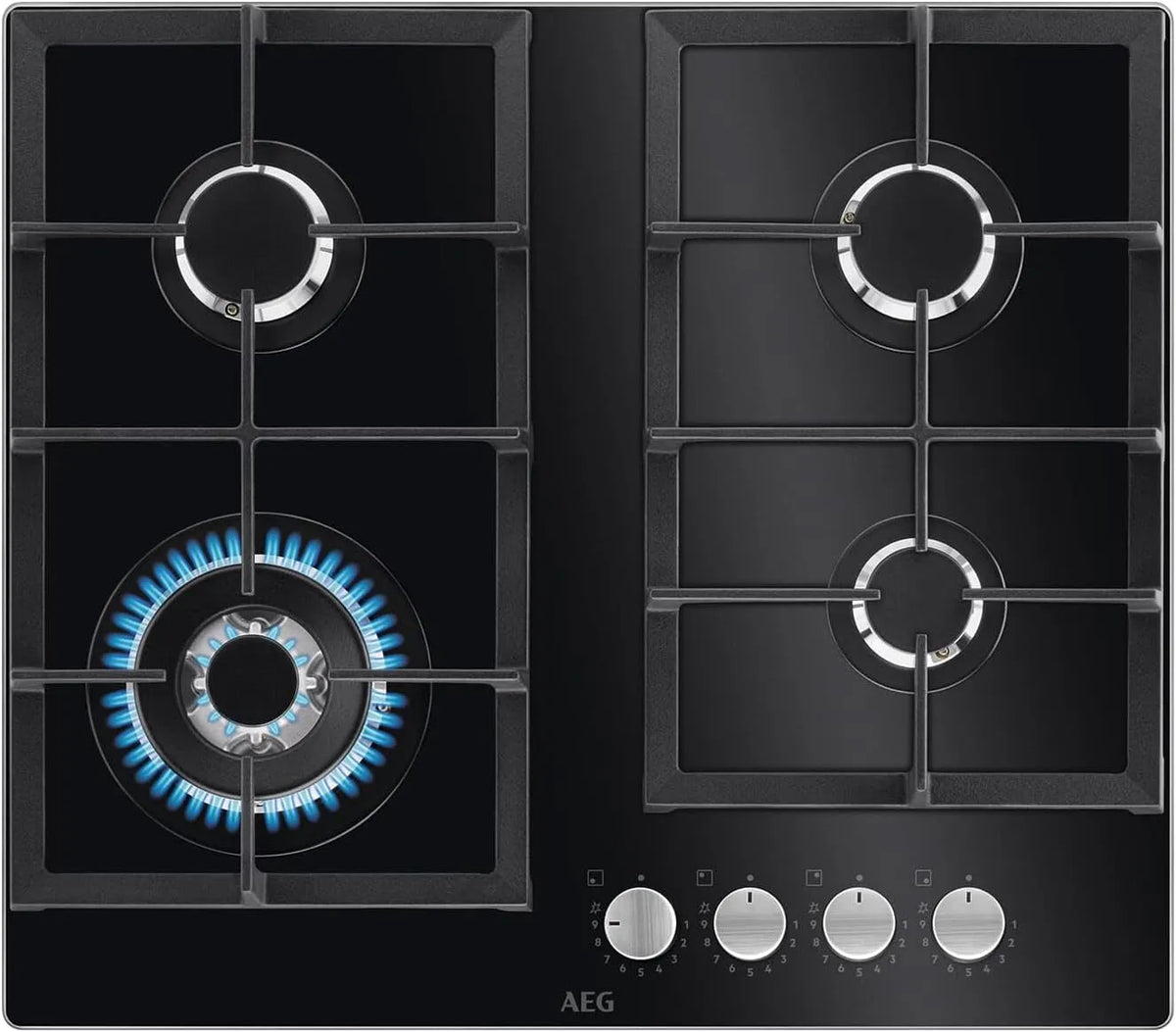 AEG HKB64420NB, Kogeplader, Gas Kochfeld autarkark, Sort, 60 cm