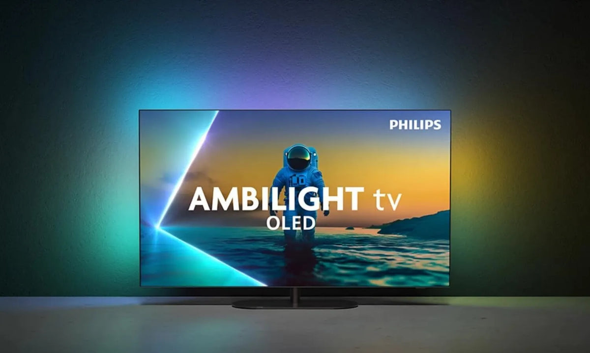PHILIPS 42OLED820, TV'er, Ambilick 4K OLED Smart TV, 106, 7 cm (42 tommer) skærm med P5 AI billede, Google, Sort, 4K, OLED, 7 cm, QLED