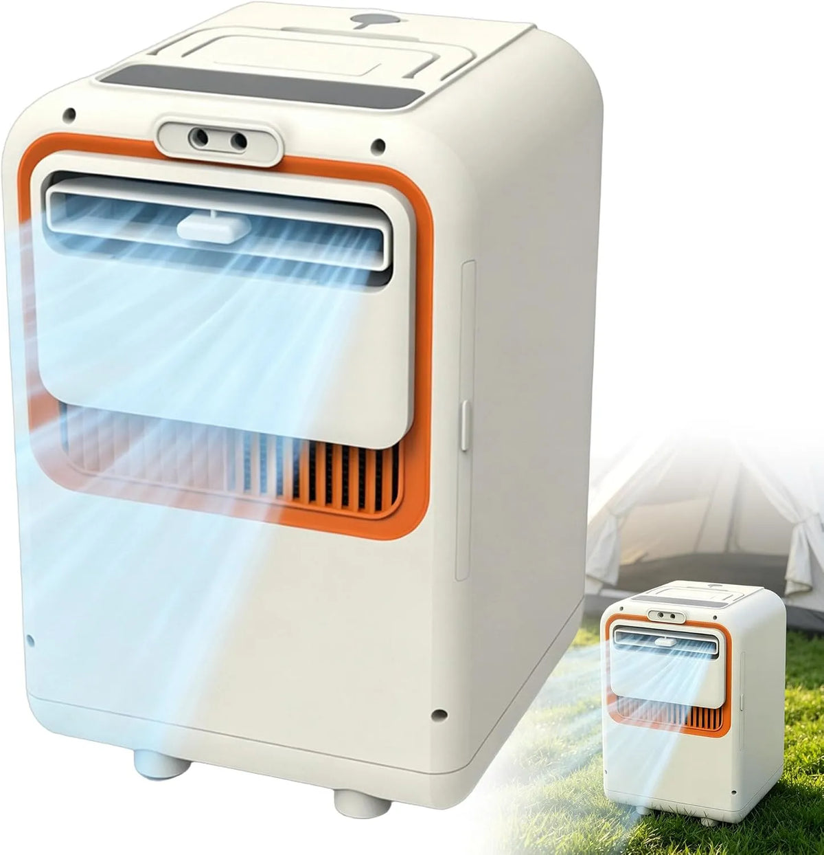 REWECI, Mobile klimaanlæg, Rumbesparende mobil aircondition, Hvid, 9kg, 5 × 25, 5 × 37, 5 cm