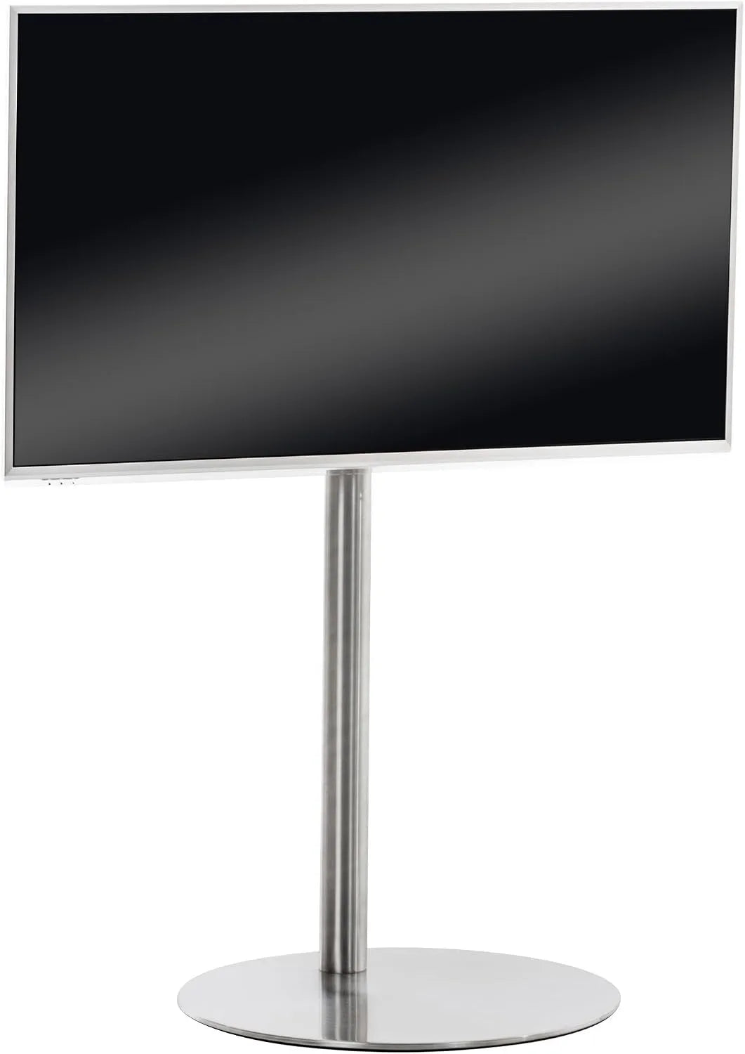DELUKE, Stativfødder, TV stand WESEL runde - 64x53x100cm, metal, rustfrit stål, Sølv, 64x53x100cm, 100 cm, 64 x 21 cm, 60 cm