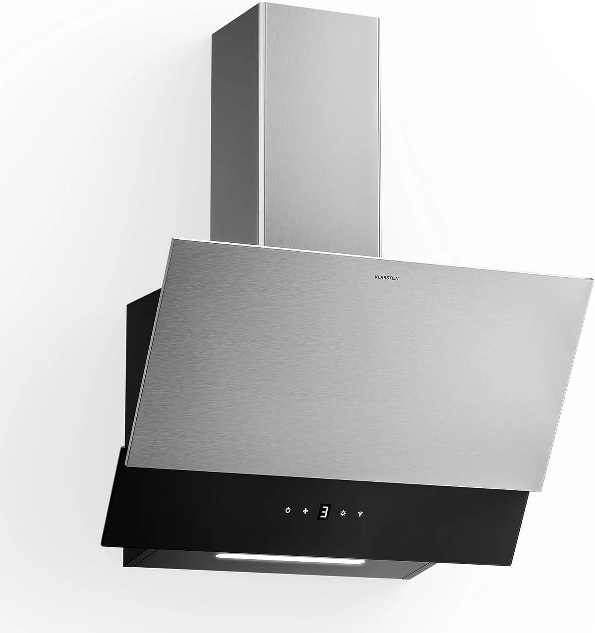 Klarstein, Væghængte emhætter, Clearstone Verosteel rækkevidde hætte 60 cm - hoved fri hætte, 624 m3 / h, A + +, Sølv, 60 cm, 62 dB