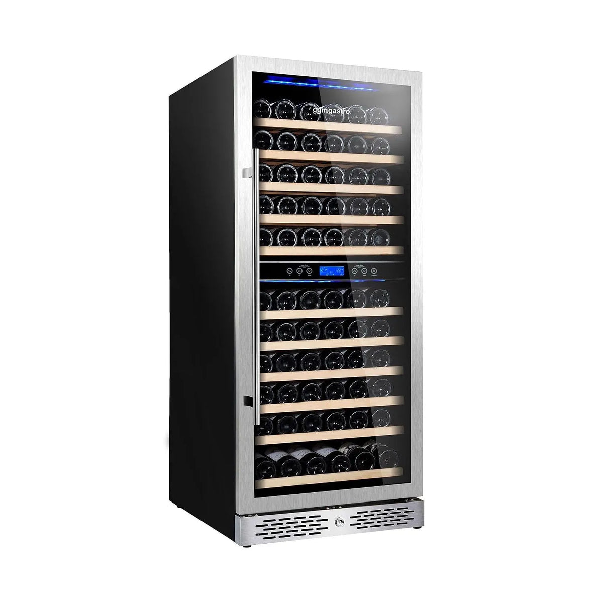 GGM Gastro, Kølemontrer, Vin Køleskab - 2 klimazoner - 350 liter - max 116 flasker, Sort, 350 l, 595 mm, 680 mm, 1, 397 mm