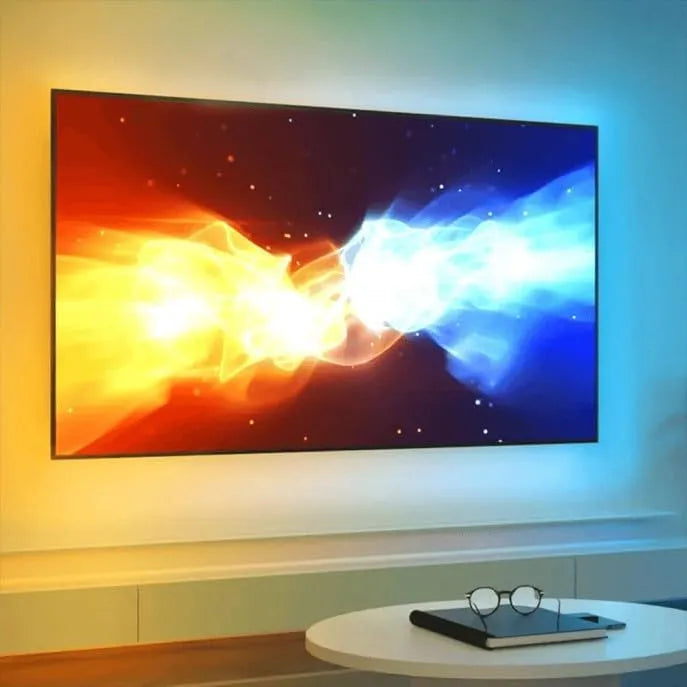 RexTech, LED-bånd, TV Backlighting med HDMI Sync, 32-40 inches, RGB, Sort, 40 inch, 102 cm, 2, 4 G, 200 cm