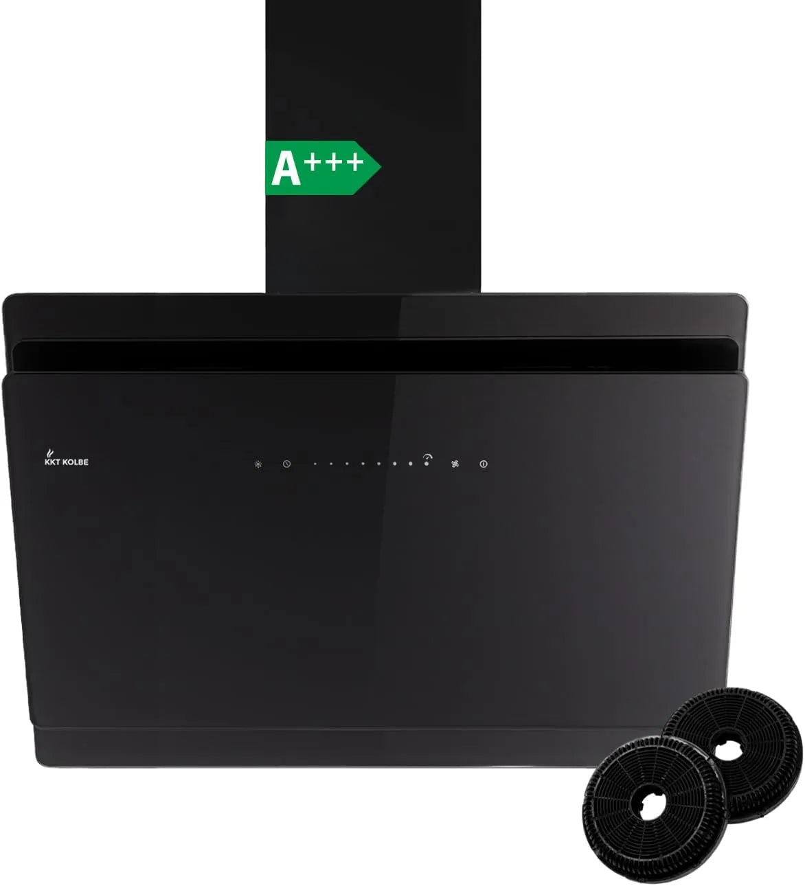 KKT KOLBE, Væghængte emhætter, KKT PISTON A + + + + rækkevidde hætte 80 cm 782 cbm / h, Sort / sølv, 80 cm, 60 cm