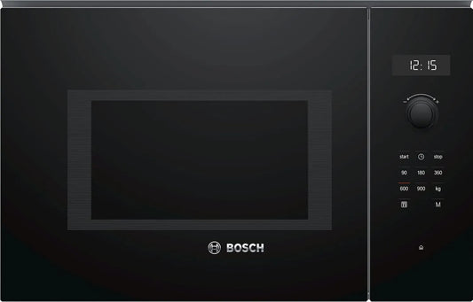Bosch, Elektriske køkkenmaskiner og apparater, build- i mikroovn, enkelt funktion, BFL 554 MB 0, Sort / sølv, 0 L