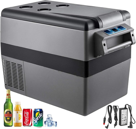 VEVOR, Køleskabe, Kompressor køleskab boks bil køleskab 45L bærbar køleskab lille fryser til båd, Hvid, 45L, 12v, 240V