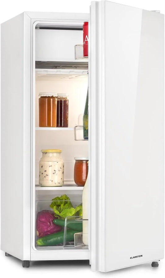 Klarstein, Køle-/fryseskabe, Clearstone Luminance Frost Cooler- Freezer Kombination - fritstående køleskab, Hvid, 45 x 84 x 48, 5 cm, 91 l