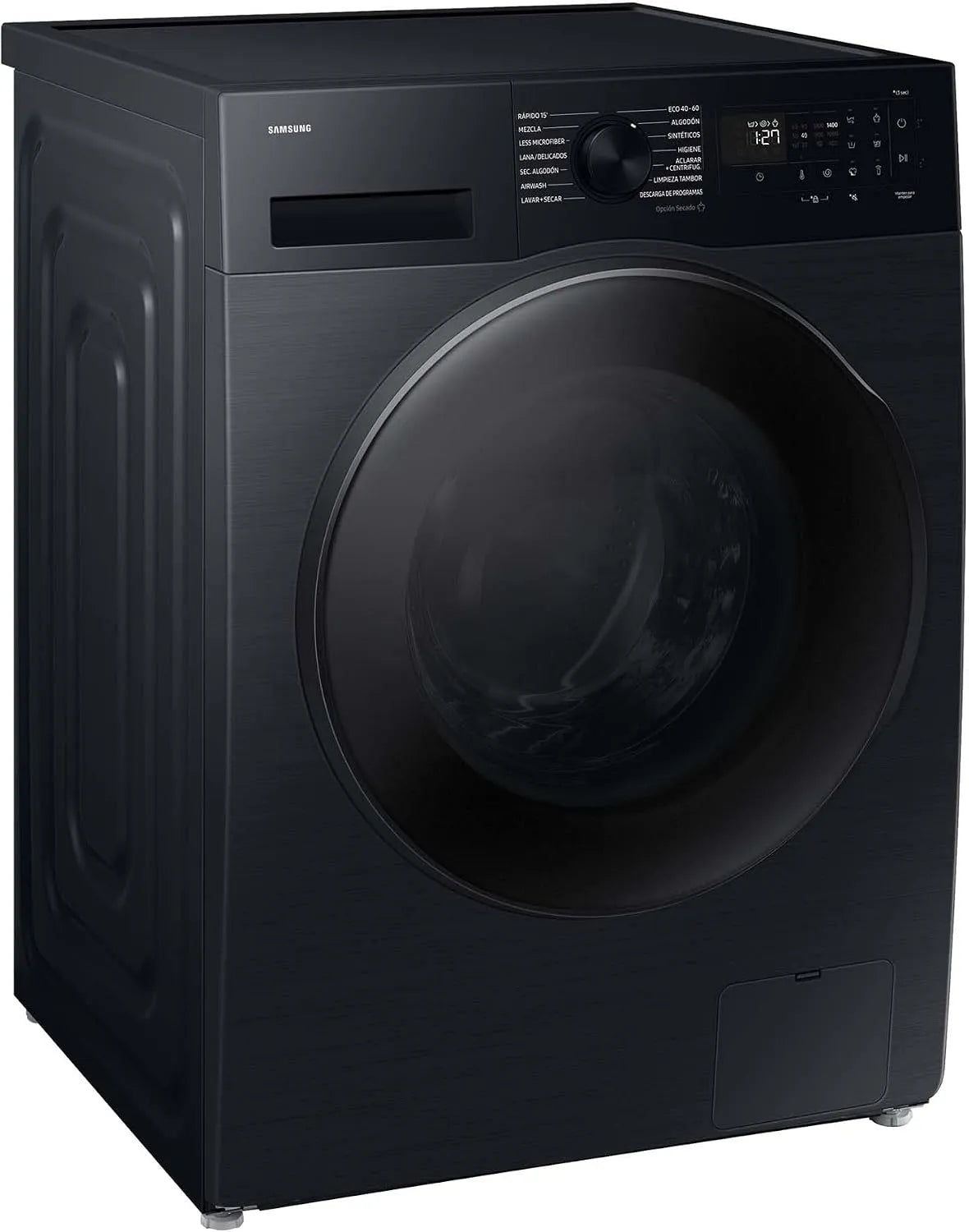 Samsung WD90DG5B15BBEG, Vaske-tørremaskiner, AI Vaskedragt, 9 + 6 kg, EEK: D / A (-10%), vaskemaskine og tørretumbler i en, AI, Sort, 6 kg