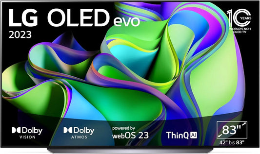 LG OLED83C37LA, TV'er, TV 210 cm (83 tommer) OLED Evo TV (Smart TV, Lysstyrke Booster, 120 Hz) [modelår, Sort, 37L, 210 cm, OLED, 120 Hz