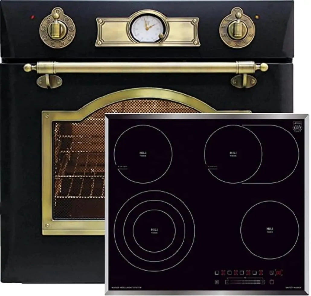Kaiser, Komfursæt, Herdset Induktion Autark Imperium / Elektrisk Bygget tilbage Oven Eh 6355 Em +, Sort, 60 cm, 16, 0 cm, 1, 2 kW, 23