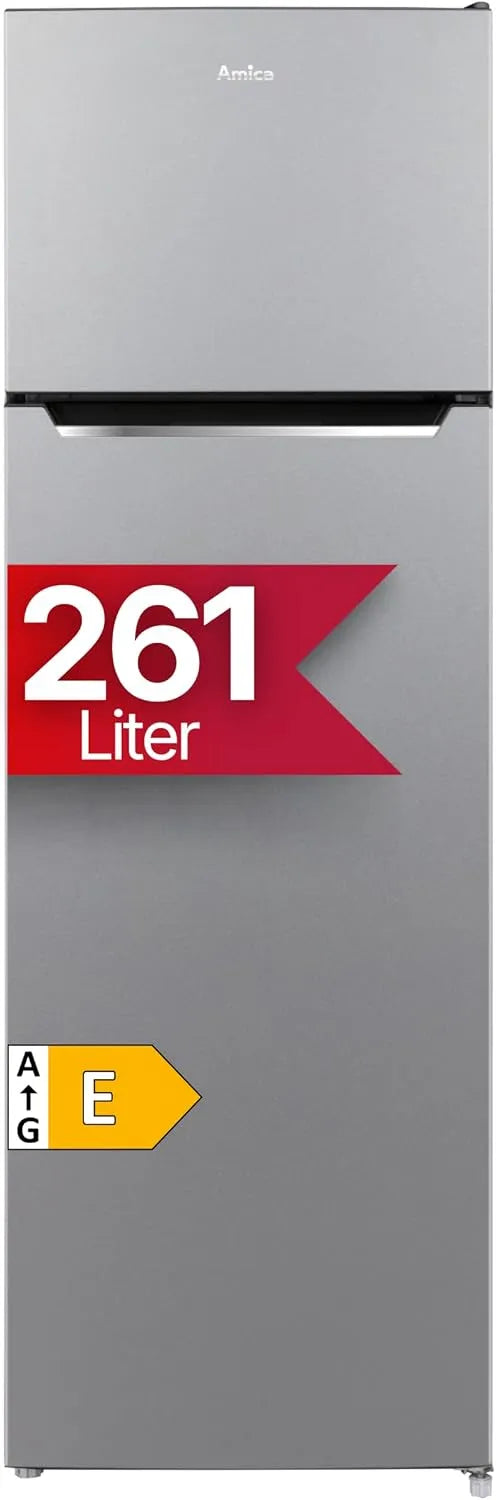Amica, Køle-/fryseskabe, køleskabe - fryser kombination 261 L 169 x 54 x 55.1 cm DT 377 100 E, Hvid, 261 L, 169 x 54 x 55, 1 cm, 209L