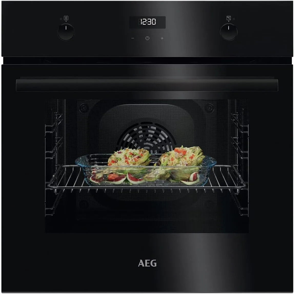 AEG BEK43511XB, Ovne, bageovn SurroundCook ® Sort, 65 l, 40 W, 598 x 594 x 560 mm, 590 x 560 x 550 mm