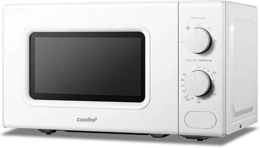 Comfee CM-M202CC, Solo-mikrobølgeovne, 'mikrobølgeovn hvid, 20 liter, 700 W, 5 effektniveauer, hurtig optøning funktion, Hvid, 20 l