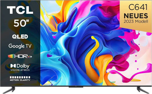 TCL DVB-T2/S2/C HDR10, TV'er, + C641 TV 50 inches (125cm) QLED 4K UHD, 120 Hz Gaming, Dolby Vision, Dolby, Sort, 50 inch, 125cm, QLED, 4K