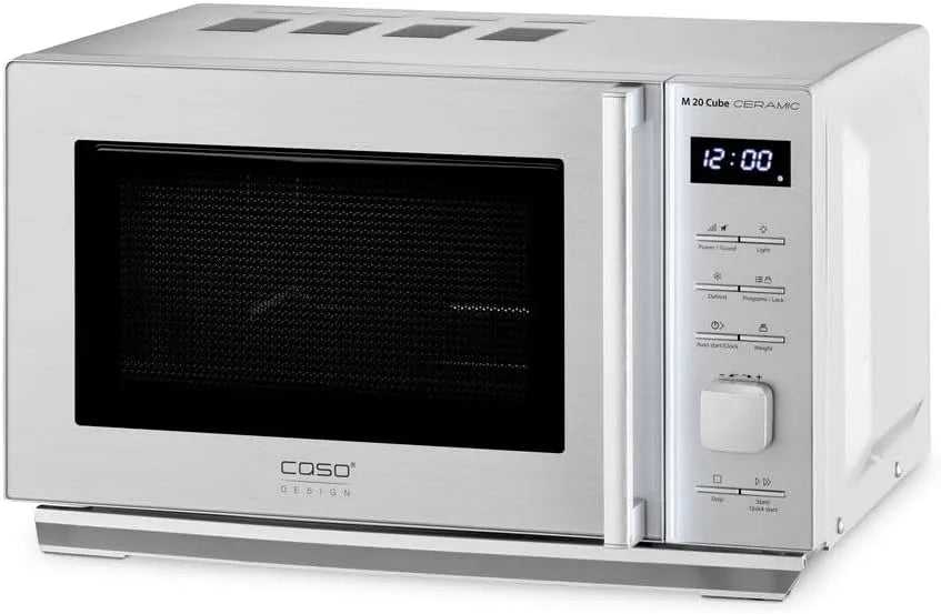 Caso, Solo-mikrobølgeovne, M 20 Cube Ceramic, Mikrobølgeovn, 20L, 800 Watt, stort brugbart område, Sort / sølv, 800 W, 70 x 29, 50 cm