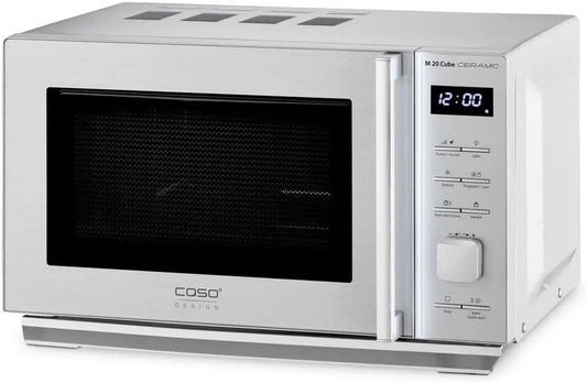 Caso, Solo-mikrobølgeovne, M 20 Cube Ceramic, Mikrobølgeovn, 20L, 800 Watt, stort brugbart område, Sort / sølv, 800 W, 70 x 29, 50 cm