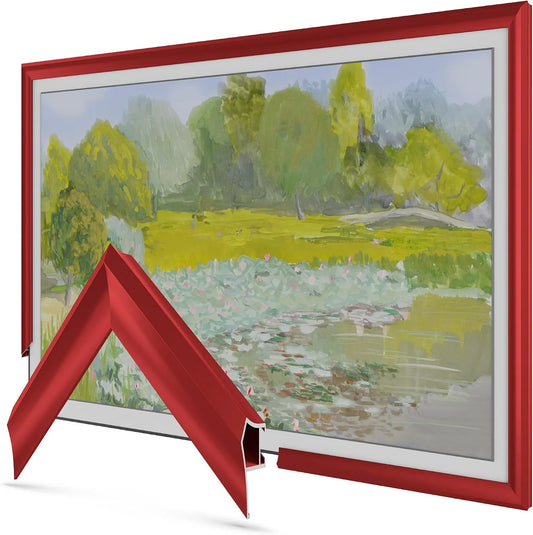 Frame My TV 32-tommer, TV'er, Candy Apple Red Prismatisk Deco TV ramme til Samsung Ramme / Pro-TV, Rød, 3, 8 cm, 7, 6 cm