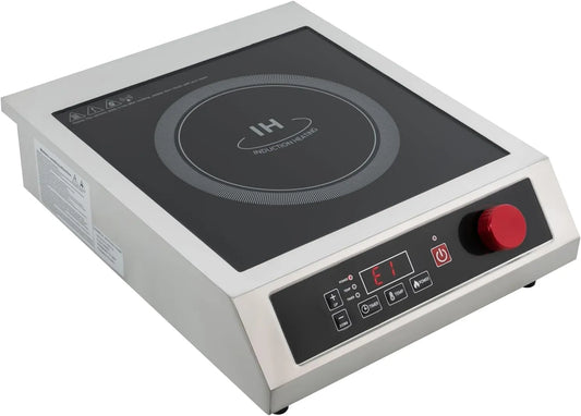 GAOUSD, Kogeplader, Kommerciel 3500W induktionskogetop Induktionskokken med LED-skærm, effekt, Sort, 3500W, 240V, 60Hz, 9 cm