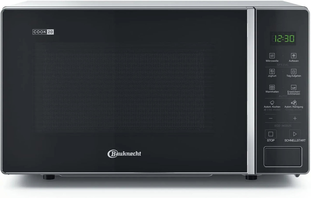 Bauknecht 26-2x45.2x33, Mikrobølgeovne, MWOS 201 B Fritstående mikroovn - 20L madlavning rum - Automatisk programmer, Sort, 20L, 2x45, 2x33