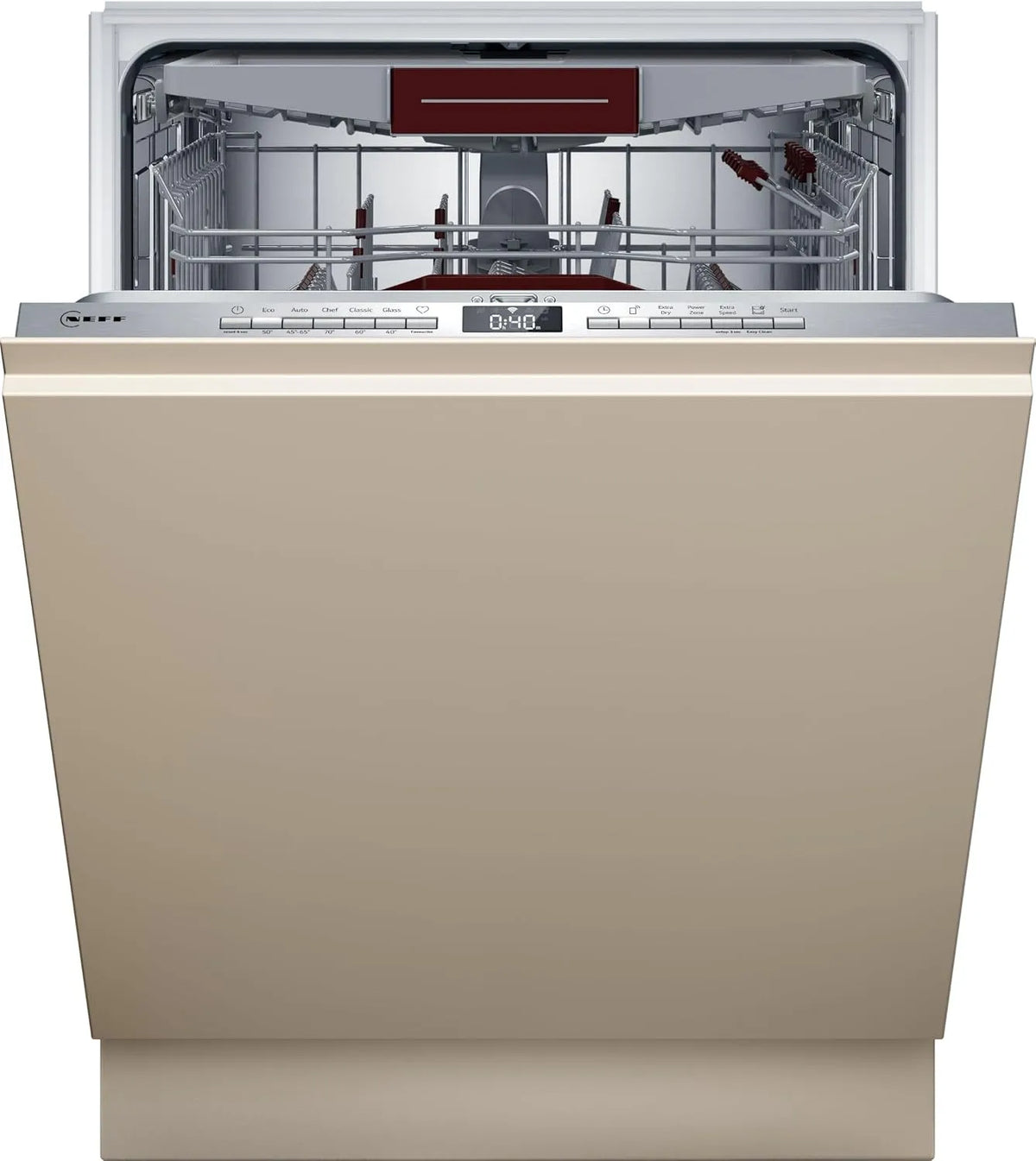 Neff S255ECX15E 70oC, Opvaskemaskiner, 60 cm, N 50, Smarter XXL opvaskemaskine Fuldt integreret, opvaskemaskine Made in, Sølv
