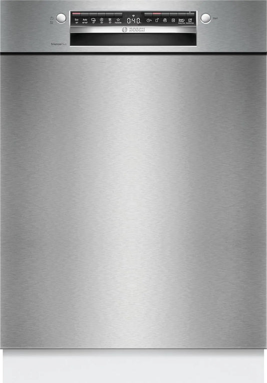Bosch SMU4EAS24E, Opvaskemaskiner, 60 cm, Series 4, underinddelingsopvaskemaskine, rustfrit stål, Sølv, 5 cm, 64 kW, 9 l