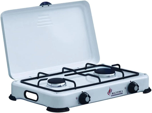 INTEC, Ark, Gaskomfur med 2 brændere, 3200 W, aftagelige brændere af støbejern, mobil, Sort, 1700 W, 60 mm, 75 mm