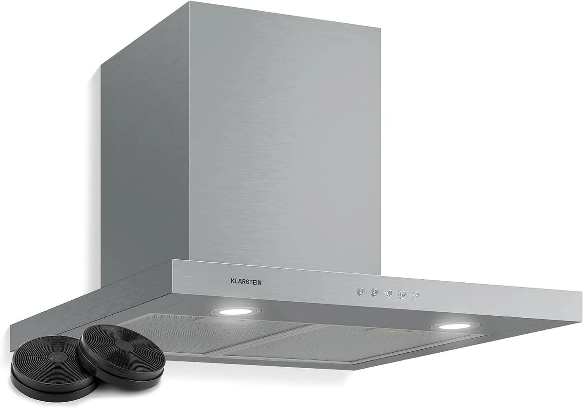 Klarstein, Væghængte emhætter, Clearstein Limelight range hætte - rustfrit stål væghætte, hætte med 3, Sølv, 64 dB, 60 cm, 3 v, 75 w