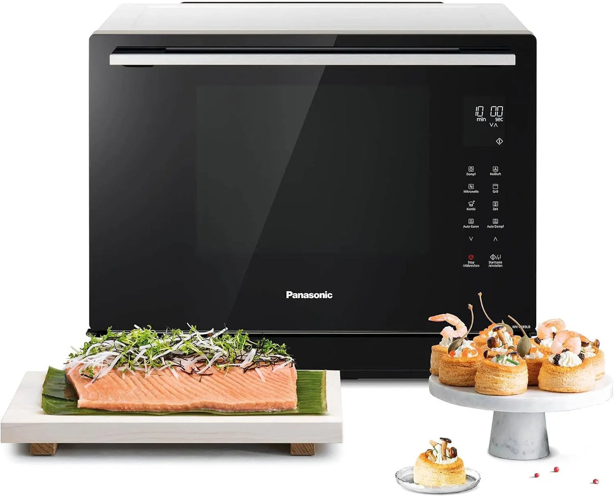 Panasonic 4-in-1 NN-CS89LBGPG, Mikrobølgeovne med dampfunktion, NN- CS89LBGPG 4- in-1 Combi Mikrobølgeovn, Steam Furace & Grill, 31 liter, 1000