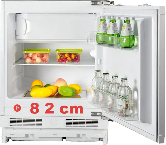 magictec, Køle-/fryseskabe, understrukturkøleskab 82 cm højt understrukturkøleskab 60 cm bredt med fryseanlæg, Hvid, 82 cm, 60 cm