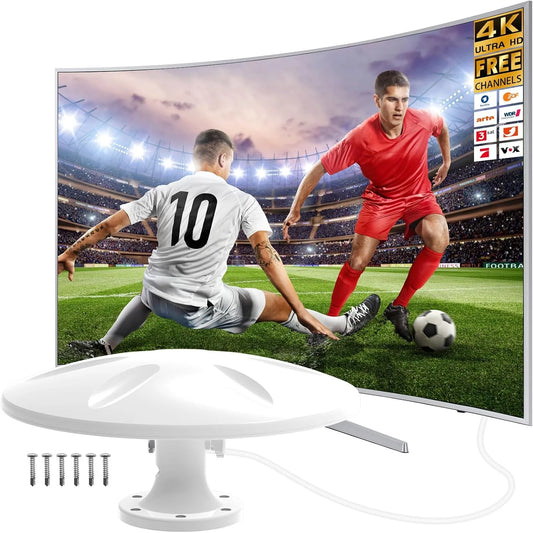 DGUPSP DP-801 DVB-T2, DVB- T og DVB- T2 antenner, DVIP- antenne, roomantenne DVB- T & DVB- T2 antenner med forstærker, lang, Sort, 4K, 20 dB