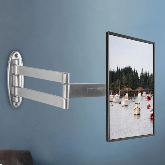 CAFIEDR 10kg/22lbs, Tv-monteringer og -fødder, TV Stand TV Wall Bastcher For de fleste 12- 24 tommer TV monitorer, Panning og, Sølv, 10kg