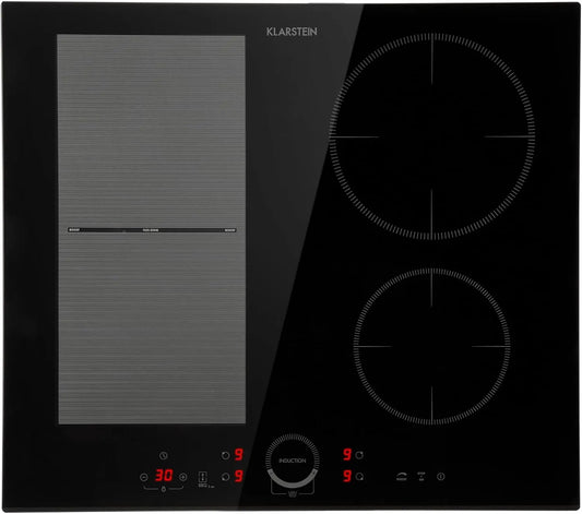 Klarstein, Kogeplader, induktionsspole, glasskeramisk spole med 4 plader, opbygget induktionsspole med, Sort, 7000 w, 2 g, 1500 W, 2800 w