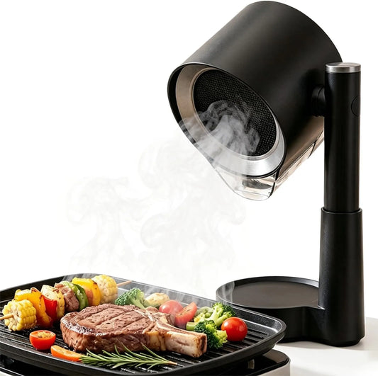 Ayolofei, Bordemhætter, 3600U/min Bordområde hætte, bærbar hætte med olie indsamling boks & aftagelig, Sort / sølv, 3600U/min, 3600 rpm