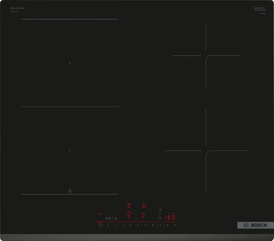 Bosch PVS63KHC1E, Kogeplader, induktionsbeholder selvforsynende med frameløs 60cm, Sort, 60cm