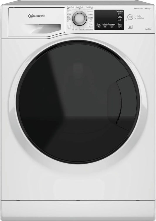 Bauknecht, Vaske-tørremaskiner, WATK Sense 86S 41 C Vaskedræber (8 / 6 kg) / Aktiv Care Color + / Dynamisk, Hvid, 6 kg, 8 kg, 85x5x54 cm, 75 dB