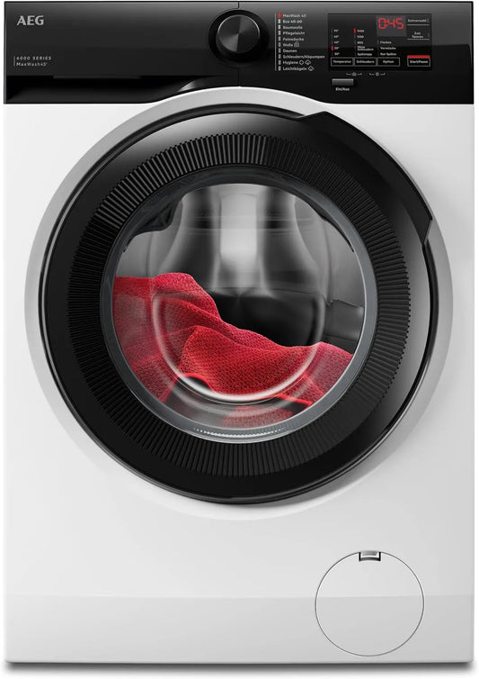AEG LR6AMZ49FL, Vaskemaskiner, vaskemaskine 9 kg, serie 6000 med KI WashAssist til tilpasning af vand, energi og, Hvid, 9 kg, 1400 rpm, 9W, 11G