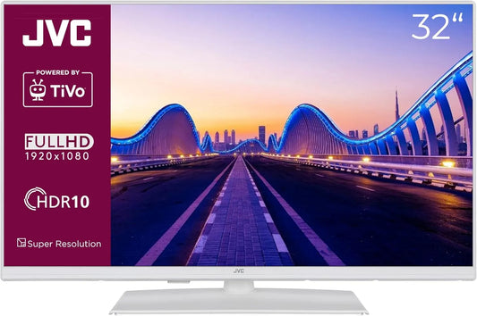 JVC LT-32VF5355W, Bærbare TV'er, TV 32 tommer Smart TV drevet af TiVo (Fuld HD, HDR, tredobbelt tuner, 6 måneder, Sort, 32V, 5355W