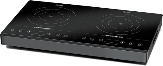 Rommelsbacher 3402/IN, Kogeplader, dobbelt kogeplade CT 3402 / IN, induktion, glas keramik, berøringsbetjening, pot, Gennemsigtig, 3400 W, 230 mm