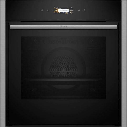 Neff B54CR71N0, Ovne, Stiftung Warentest GUT (2, 0), N 70, Smarter Build- in Bagning Oven 60x60 cm, Sort / sølv, 60x60 cm, 1913X0
