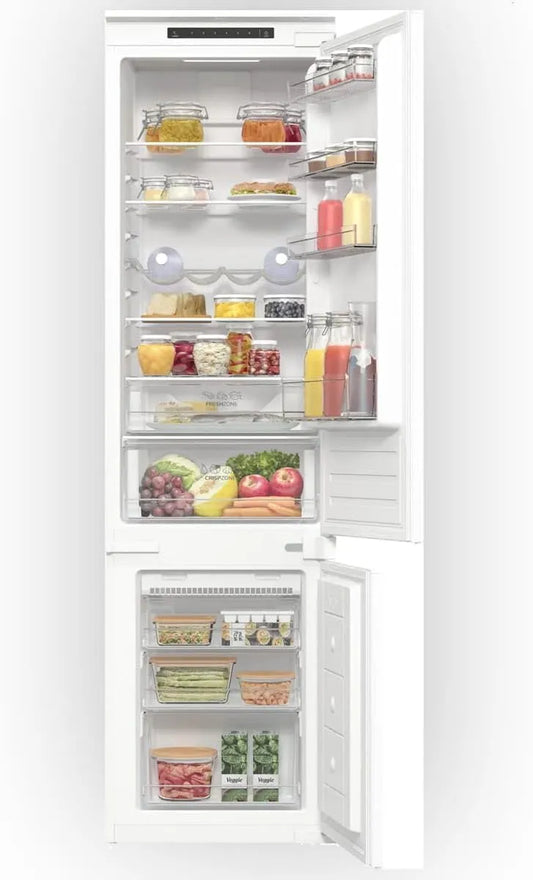 Gorenje, Køle-/fryseskabe, bygning i køleskab, 281 liter, NoFrost DualAdvance, forceret luftkøling, rustfrit, Sølv / hvid, 281 l, 194 cm