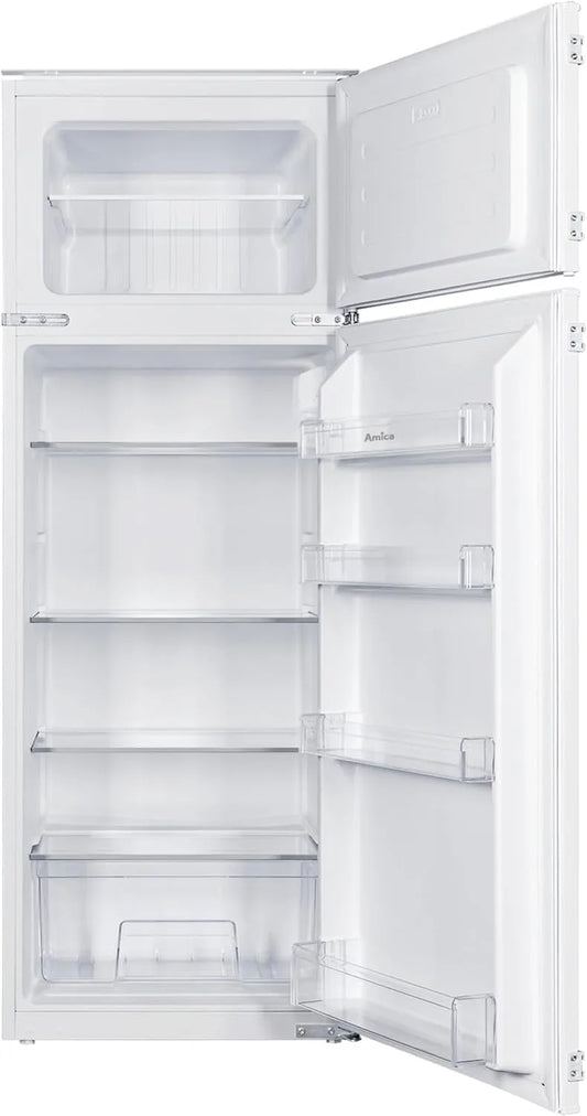 Amica, Køle-/fryseskabe, bygning i køleskabe -fryser 220 L 145 x 54 x 54 cm EDTS 374 901, Hvid, 220 L, 145 x 54 x 54 cm, 1450 mm