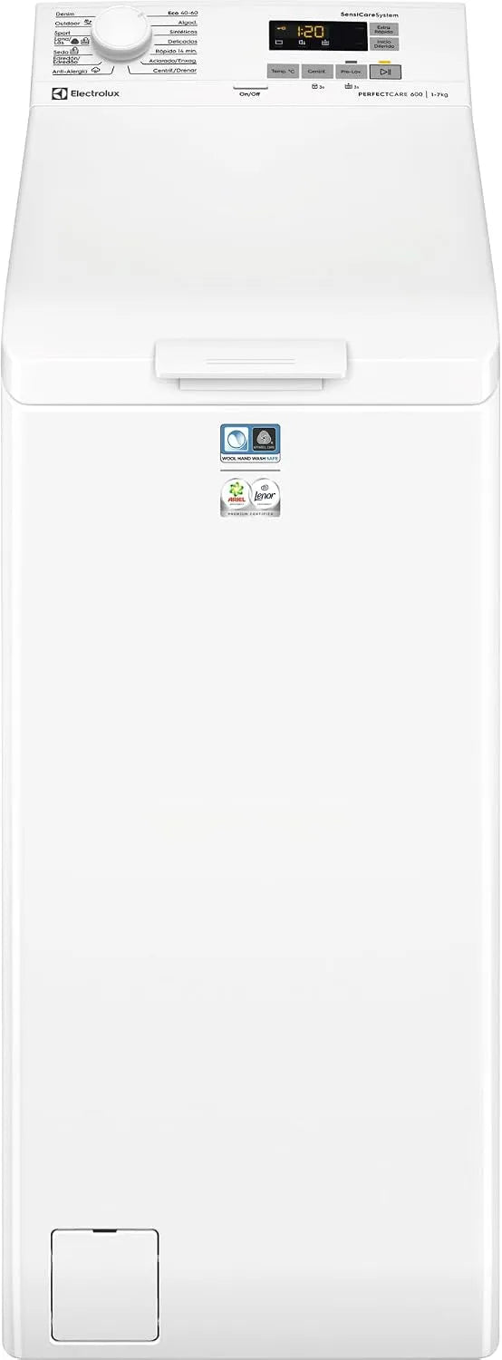 Electrolux, Vaskemaskiner, Vaskemaskine med top loader, 7, 0 kg, 550, 00 €, Hvid