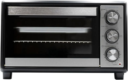 BEHOME, Ovne, Elektrisk ovn med cirkulerende luft, lille, 48 l, temperatur op til 230 °, timer, Gennemsigtig, 1 g