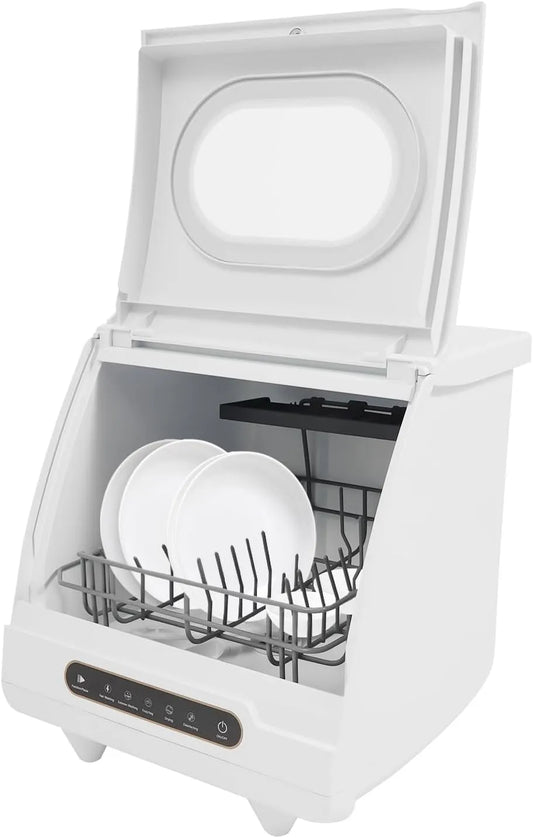 Levkitch, Bordopvaskemaskiner, Vaskemaskine med 5L vandtank, 2 programmer 360 ° roterende vandstråle, Sort, 5L, 800W, 41 x 46 x 46cm