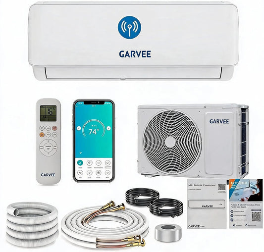 Euker, Split-klimaanlæg, Split klimaanlæg 18000 BTU - Inverter med varme og køling - Meget stille, R32, Hvid, 18000 BTU, 240V, 50Hz